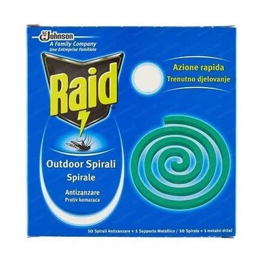 Raid Спирали срещу насекоми за открити места х10 броя