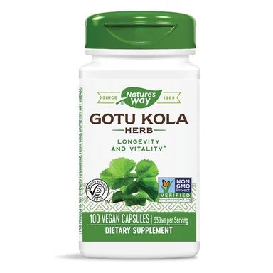 Готу кола билка при разширени вени 475 мг х100 капсули Nature's Way