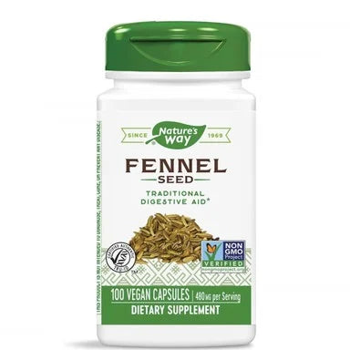 Копър семена при подут корем 480 мг х100 капсули Nature's Way