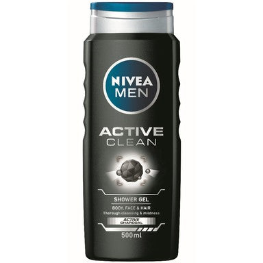 Nivea Men Active Clean Душ гел за коса и тяло x500 мл