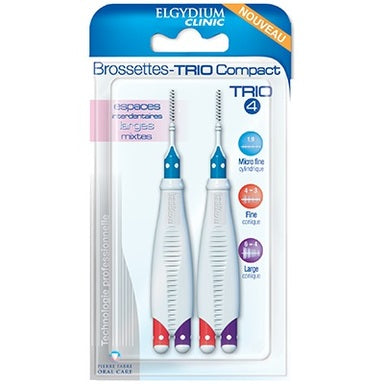 Elgydium Clinic Trio Mix 4 Интердентални четки за зъби за брекети широки пространства x6 броя