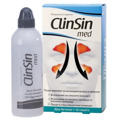 КлинСин мед за промиване на носа с душ бутилка х16 сашета Naturprodukt