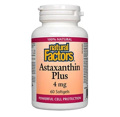 Астаксантин Плюс антиоксидант 4 мг х60 меки капсули Natural Factors