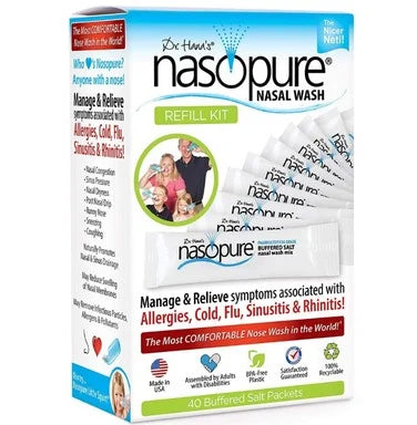 Nasopure Комплект сашета за носни промивки х40 бр