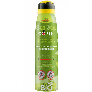 Зед Зед Форте Репелент спрей против комари и кърлежи x150 мл Naturpharma