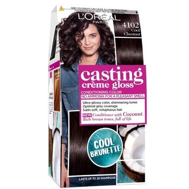 Loreal Casting Creme Gloss Боя за коса без амоняк №4102 хладен кестен
