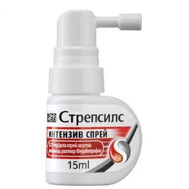 Стрепсилс Интензив Спрей при болка и дразнене в гърлото х15 мл