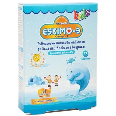 Eskimo-3 за деца с вкус на портокал х27 дъвчащи таблетки