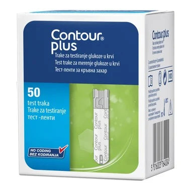 Contour Plus Тест ленти за тестване на кръвната захар х50 броя