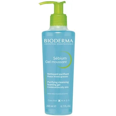 Bioderma Sebium Gel Moussant Ежедневен измиващ гел за комбинирана и мазна кожа х200 мл
