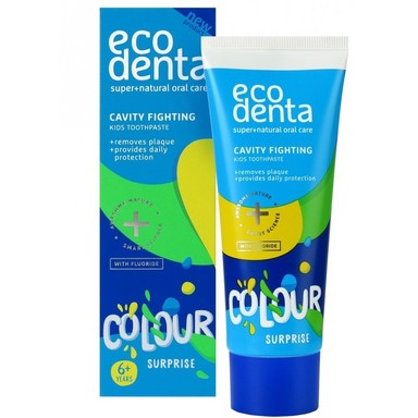Ecodenta Expert Цветна детска паста за зъби против кариеси х75 мл