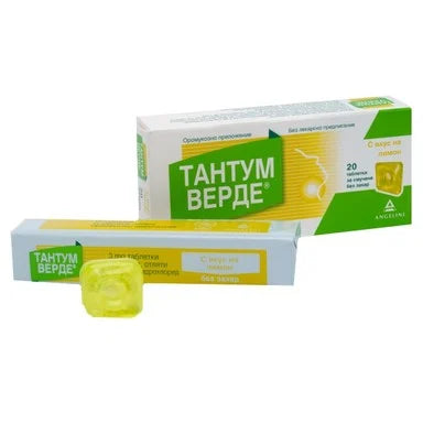 Тантум Верде 3 мг с лимон без захар х20 таблетки Angelini Pharma