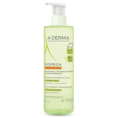 A-Derma Exomega Control Емолиентен почистващ гел 2в1 х500 мл