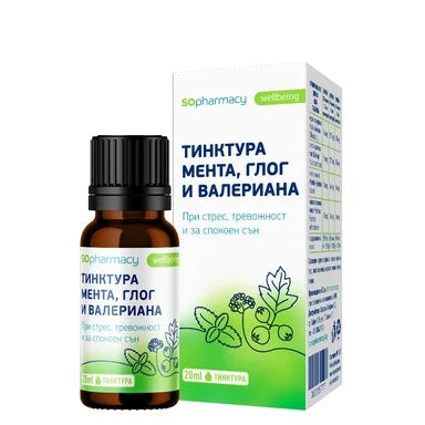 SOpharmacy Тинктура мента глог и валериана при стрес х20 мл