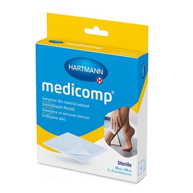 Hartmann Medicomp Стерилен компрес 10/10 см 5 комплекта х2 бр
