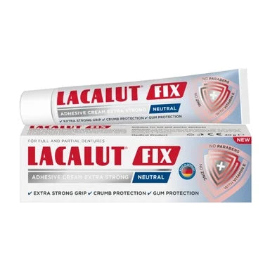 Lacalut Fix Фиксиращ крем за зъбни протези с неутрален вкус х40 г