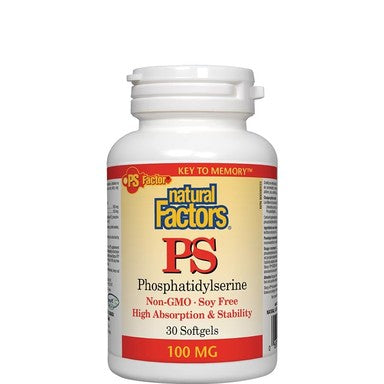 PS Phosphatidylserine 100 мг за памет и концентрация x30 капсули Natural Factors