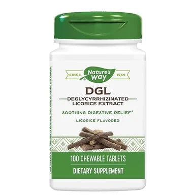 DGL Деглициризиран сладник х 100 дъвчащи таблетки Natures Way