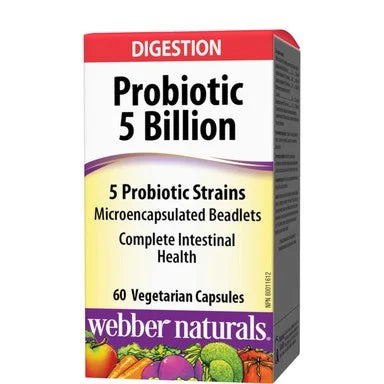 Probiotic 5 за чревно здраве x60 капсули Webber Naturals