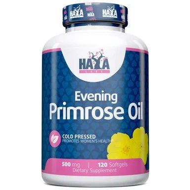 Haya Labs Вечерна иглика масло 500 мг за хормонален баланс x120 меки капсули