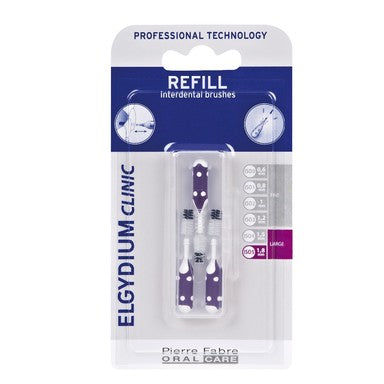 Elgydium Trio Compact Refill Интердентални четки лилави х3 бр