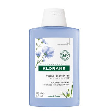 Klorane Шампоан за обем с фибри от лен x200 мл