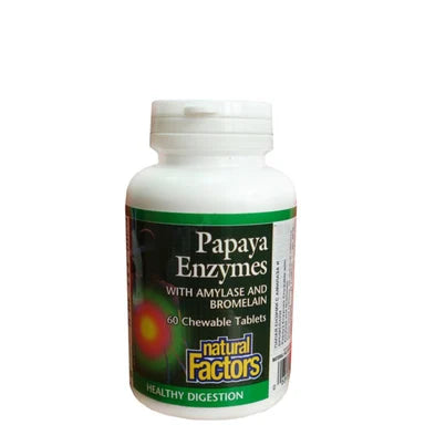 Папая Ензими с амилаза и бромелаин за добро храносмилане х60 дъвчащи таблетки Natural Factors