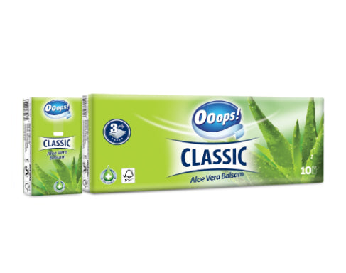 Носни кърпички с алое вера 10 пакета x10 броя кърпички Ooops