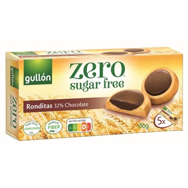 Diet Nature Ronditas Бисквити с тъмен шоколад без захар х186 г Gullon