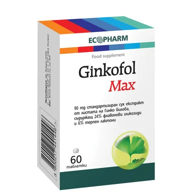 Гинкофол Макс 90 мг за добра памет и концентрация х60 таблетки Ecopharm