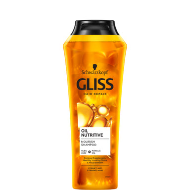 Gliss Oil Nutritive Шампоан с подхранващи масла за изтощена и суха коса х250 мл