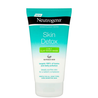 Neutrogena Skin Detox 2в1 Почистваща и измиваща маска за лице с глина x150 мл