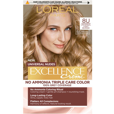 Lоreal Excellence Creme Universal Nudes Боя за коса 8U светло рус цвят