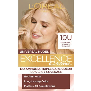 Loreal Excellence Creme Universal Nudes Боя за коса 10U светло рус цвят
