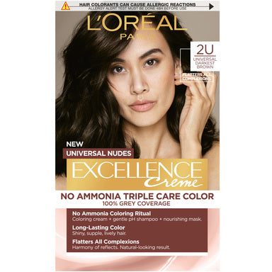 Loreal Excellence Creme Universal Nudes Боя за коса 2U тъмно кафяв цвят
