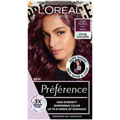 Loreal Preference Vivid Colors Боя за коса 4.261 тъмно лилав цвят