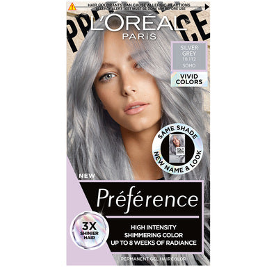 Loreal Preference Vivid Colors Боя за коса 10.112 сребристо сив цвят