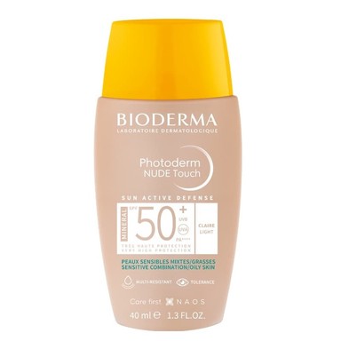 Bioderma Photoderm Nude Слънцезащитен тениращ крем SPF50+ светъл цвят х40 мл