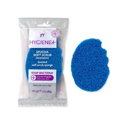 Ексфолираща гъба за баня със сребърни йони синя