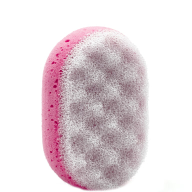 Овална гъба за баня розов цвят