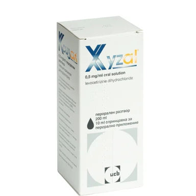 Ксизал Сироп при алергичен ринит 0.5 мг х200 мл UCB