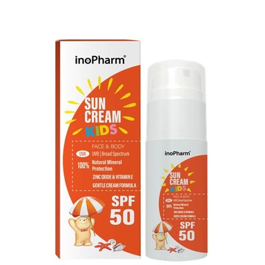 Inopharm Sun Kids Слънцезащитен крем за деца за лице и тяло SPF50 x100 мл