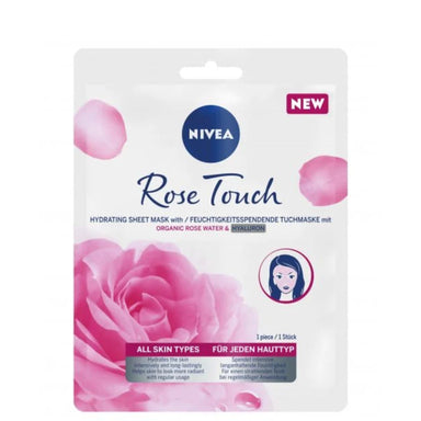 Nivea Rose Touch Лист маска за лице с органична розова вода и хиалурон х1 брой