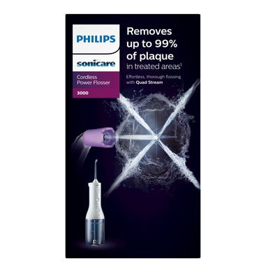 Philips Sonicare Cordless Power Flosser 3000 Зъбен душ бял