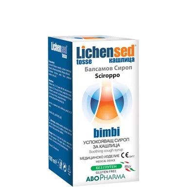 Lichensed Успокояващ балсамов сироп против кашлица за деца х100 мл Abopharma