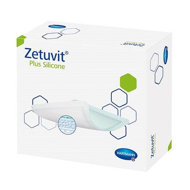 Hartmann Zetuvit Plus Silicone Супер абсорбираща стерилна превръзка със силикон 10/20 см х10 броя
