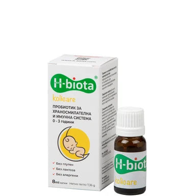 H-biota Kolicare Пробиотик за храносмилателна и имунна система 0-3 години x8 мл