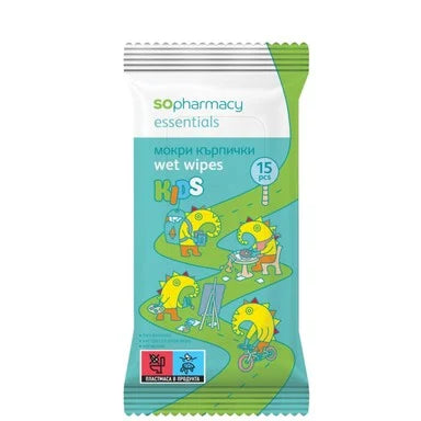 SOpharmacy Essentials Kids Хигиенни мокри кърпички х15 броя