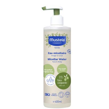 Mustela Organic Мицеларна вода за лице и тяло х400 мл