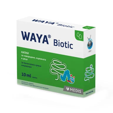 Waya Biotic Капки за балансирана чревна флора за новородени кърмачета и деца х10 мл Medis